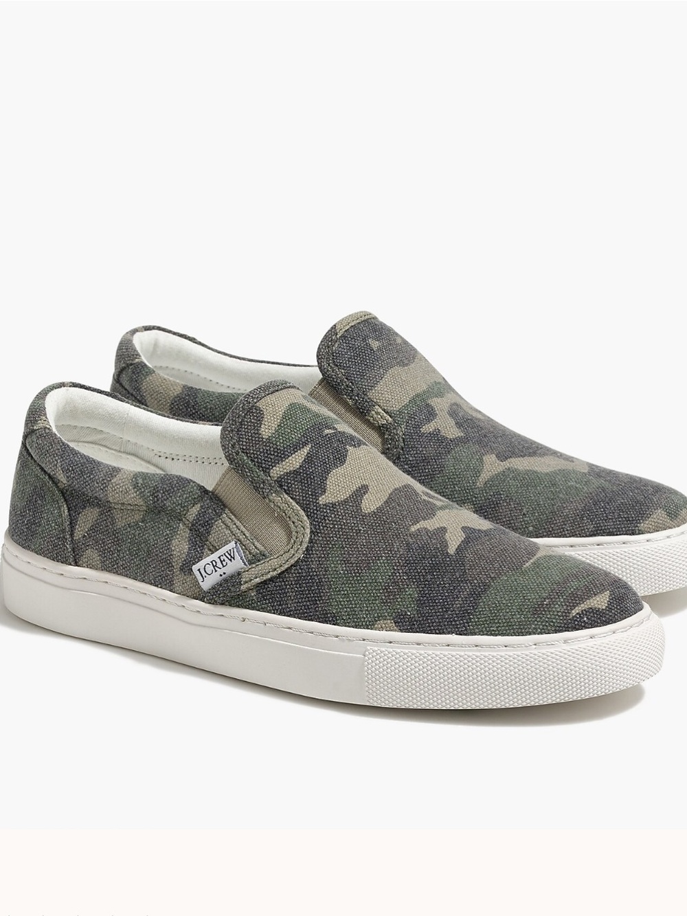 J.Crew Camo Canvas Slip on Sneakers  (size9.5)EUC